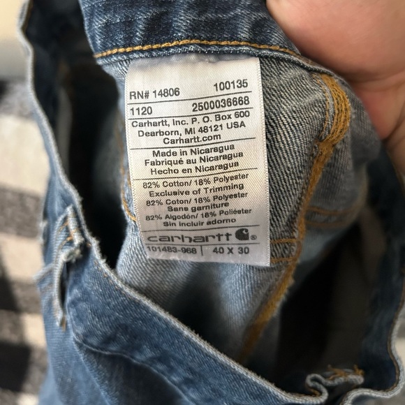 Carhartt blue jeans / pants 40x30 - Picture 3 of 3